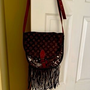 Very rare repurposed Louis Vuitton handbag